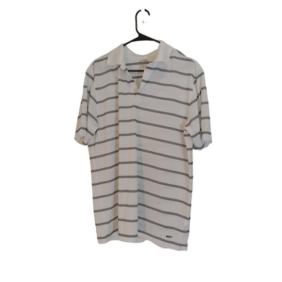 Champion Other - Champion Shirt Golf Performance Mens M White Black Stripes Collared Short Sleeve